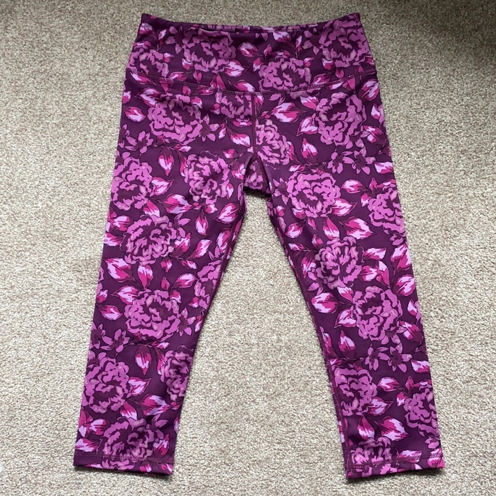 Glyder Floral Workout Crop Leggings- Small - Picture 1 of 3